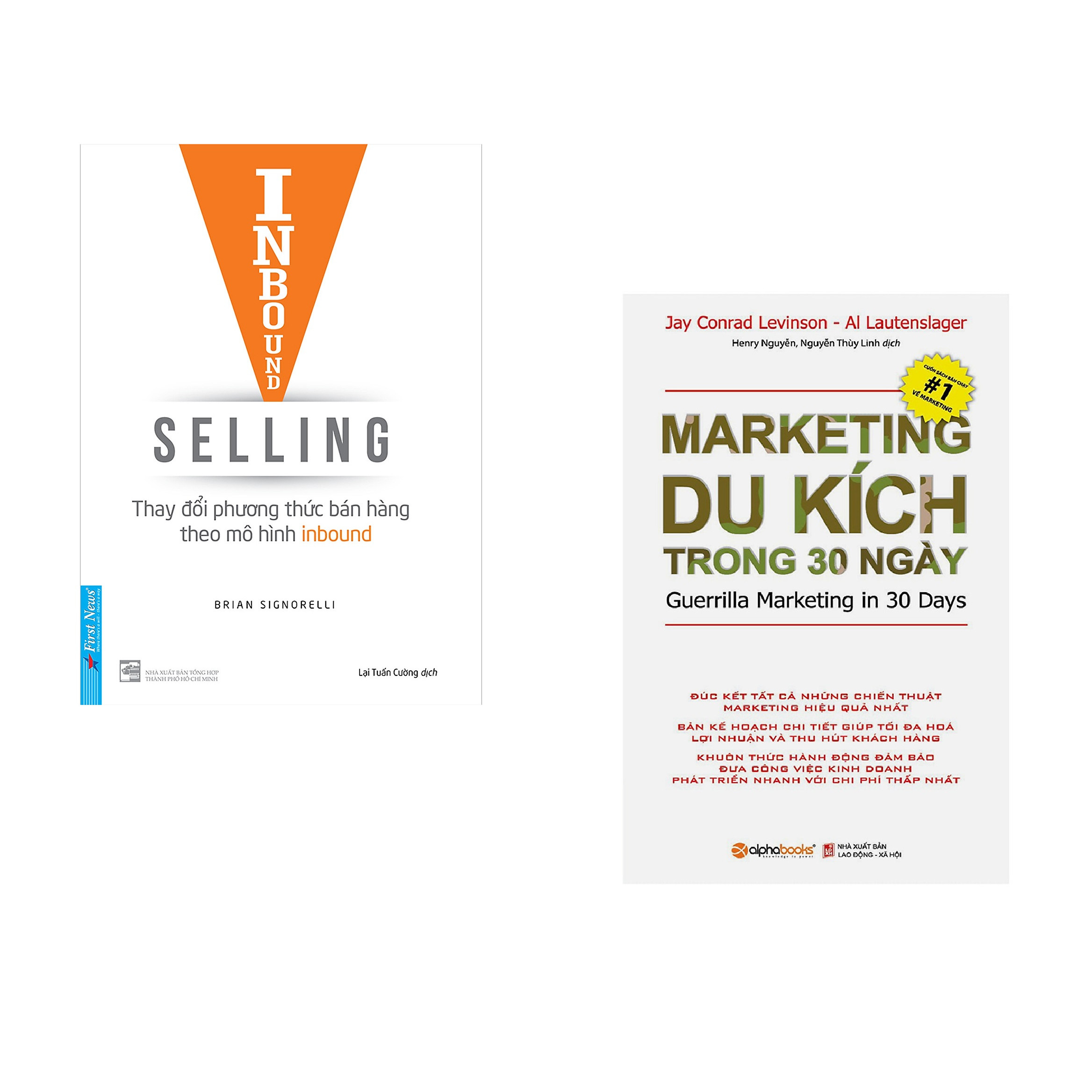 Combo 2 cuốn sách: Inbound  Selling - Thay Đổi Phương Thức Bán Hàng Theo Mô Hình Inbound + Marketing Du Kích Trong 30 Ngày