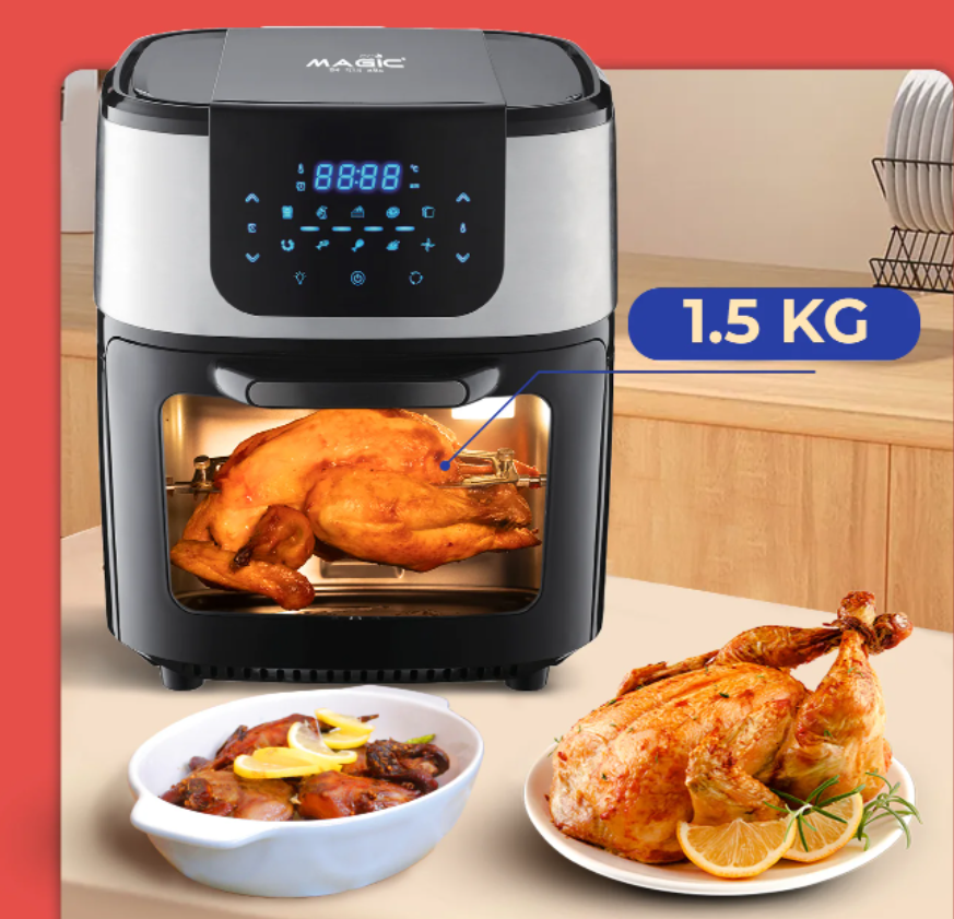 Nồi Chiên Không Dầu Kiêm Nướng MAGIC ECO M-13 10 Chương Chình Nấu Dung Tích 13L Công Suất 1800W - Hàng Chính Hãng