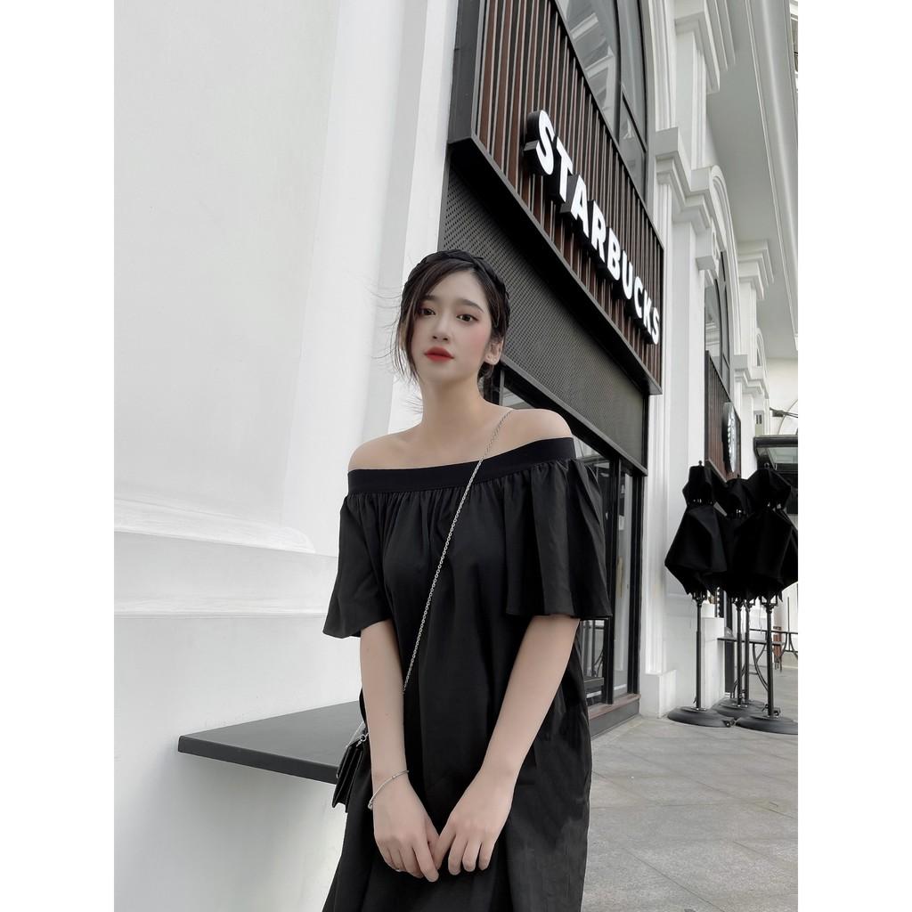 LIIN - Đầm lụa trượt xoè trễ vai