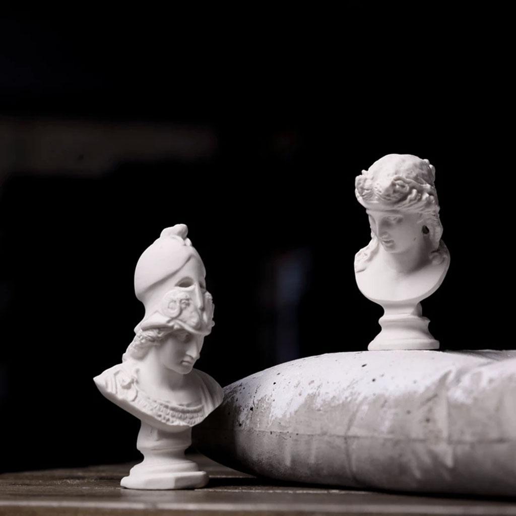 10 Pieces Mini Greek Head Bust Sculptures Drawing Sketch Statues Crafts