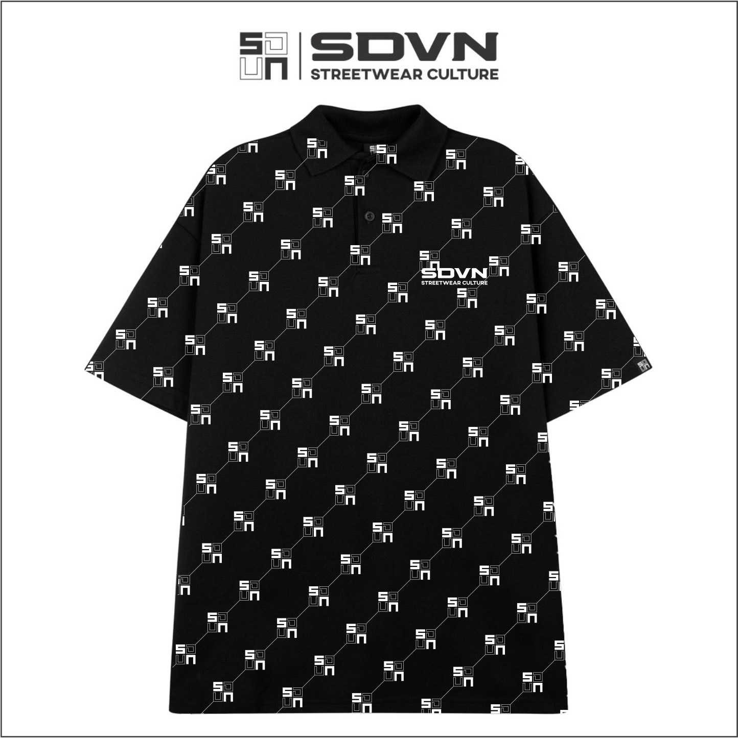 Áo Thun POLO Unisex Form Rộng - Brand Chính Hãng SDVN - LOGO