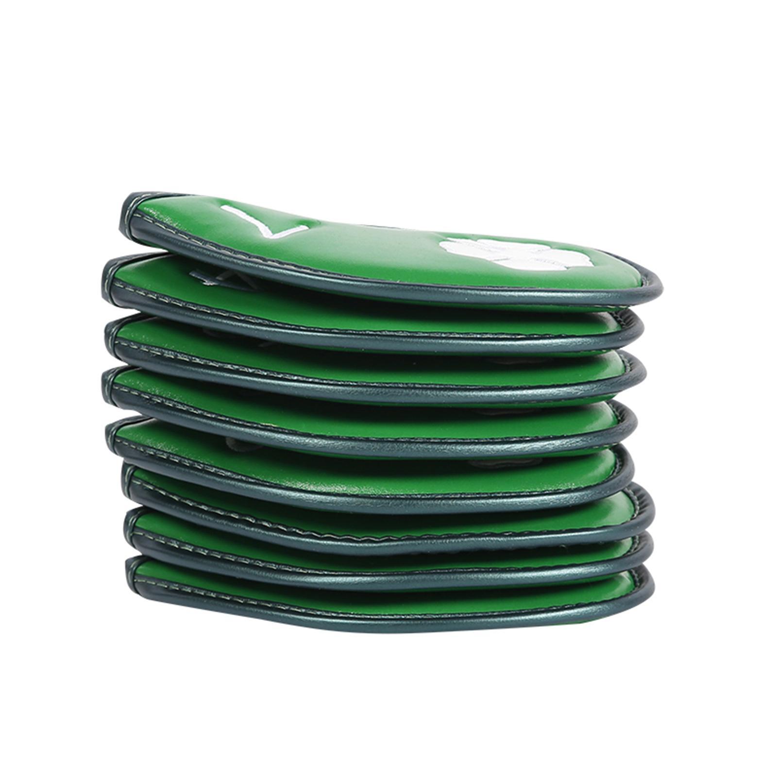 10Pcs Golf Iron Headcovers PU Leather Golf Iron Covers Set Golf Accessories