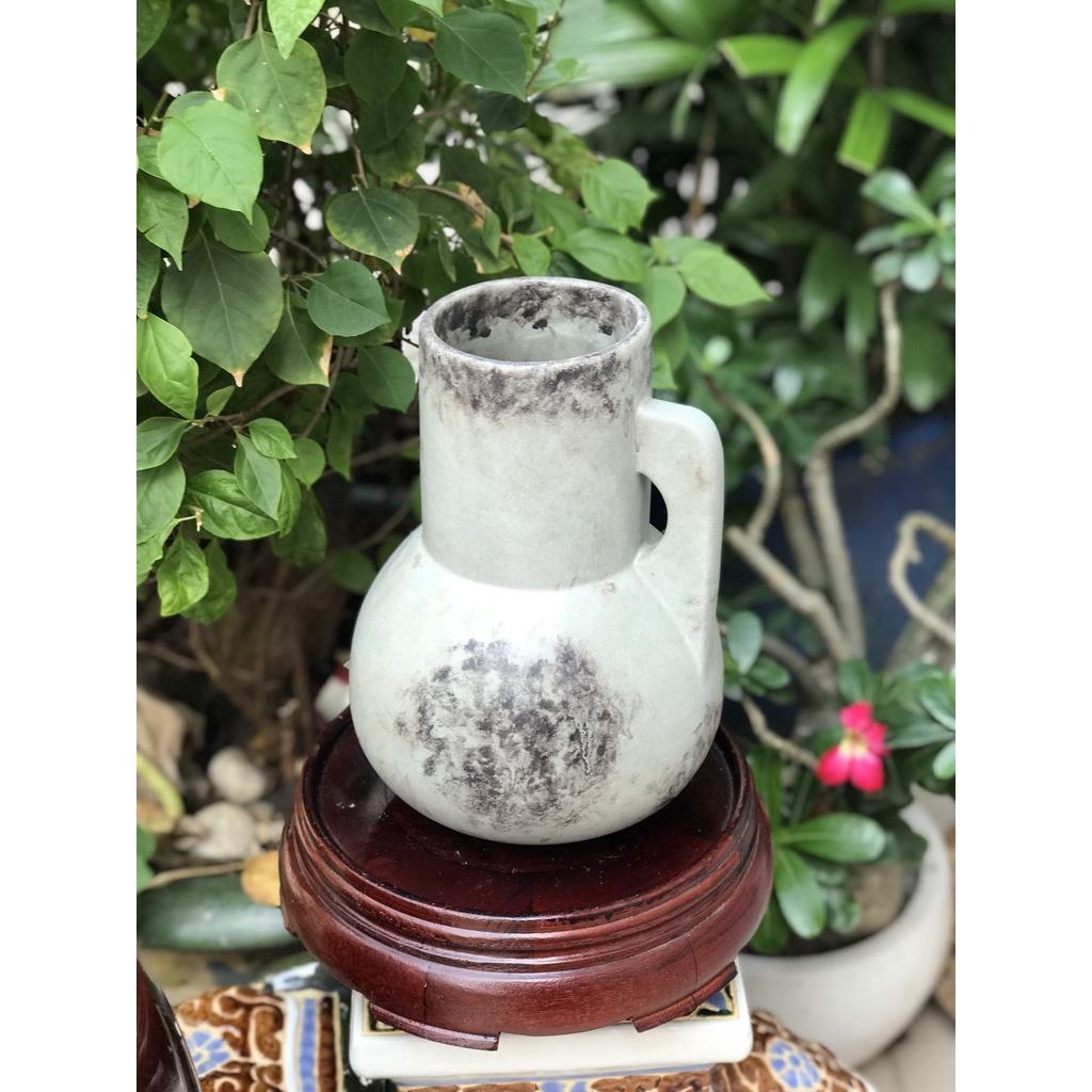 BÌNH HOA GỐM SỨ XUẤT KHẨU XÁM TRANG TRÍ DECOR BÌNH CẤM HOA