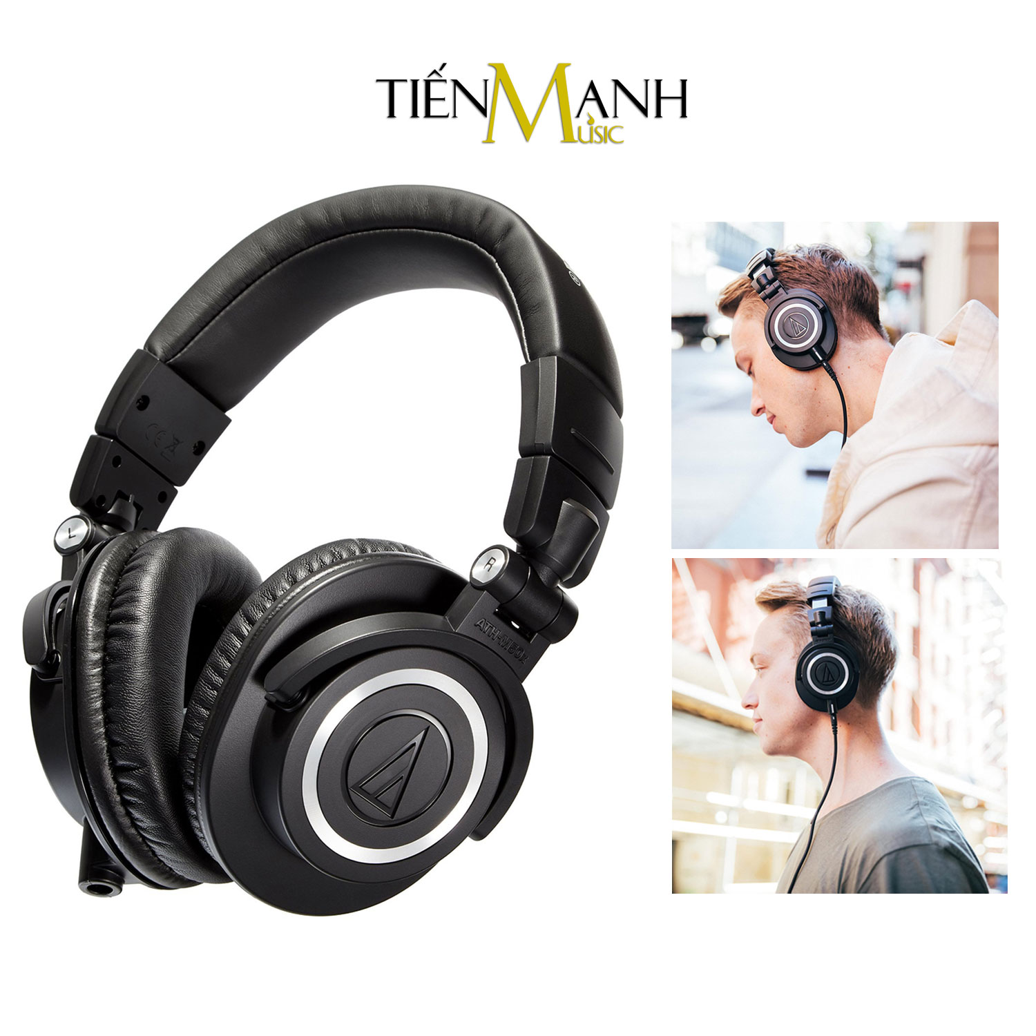 [Màu Đen] Tai Nghe Kiểm Âm Audio Technica M50X - Studio Monitor Headphones Professional ATH-M50X ATHM50X Hàng Chính Hãng - Kèm Móng Gẩy DreamMaker