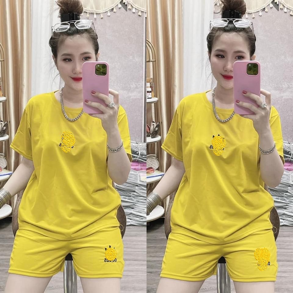 Đồ bộ nữ đồ mặc nhà thun co giãn thể thao