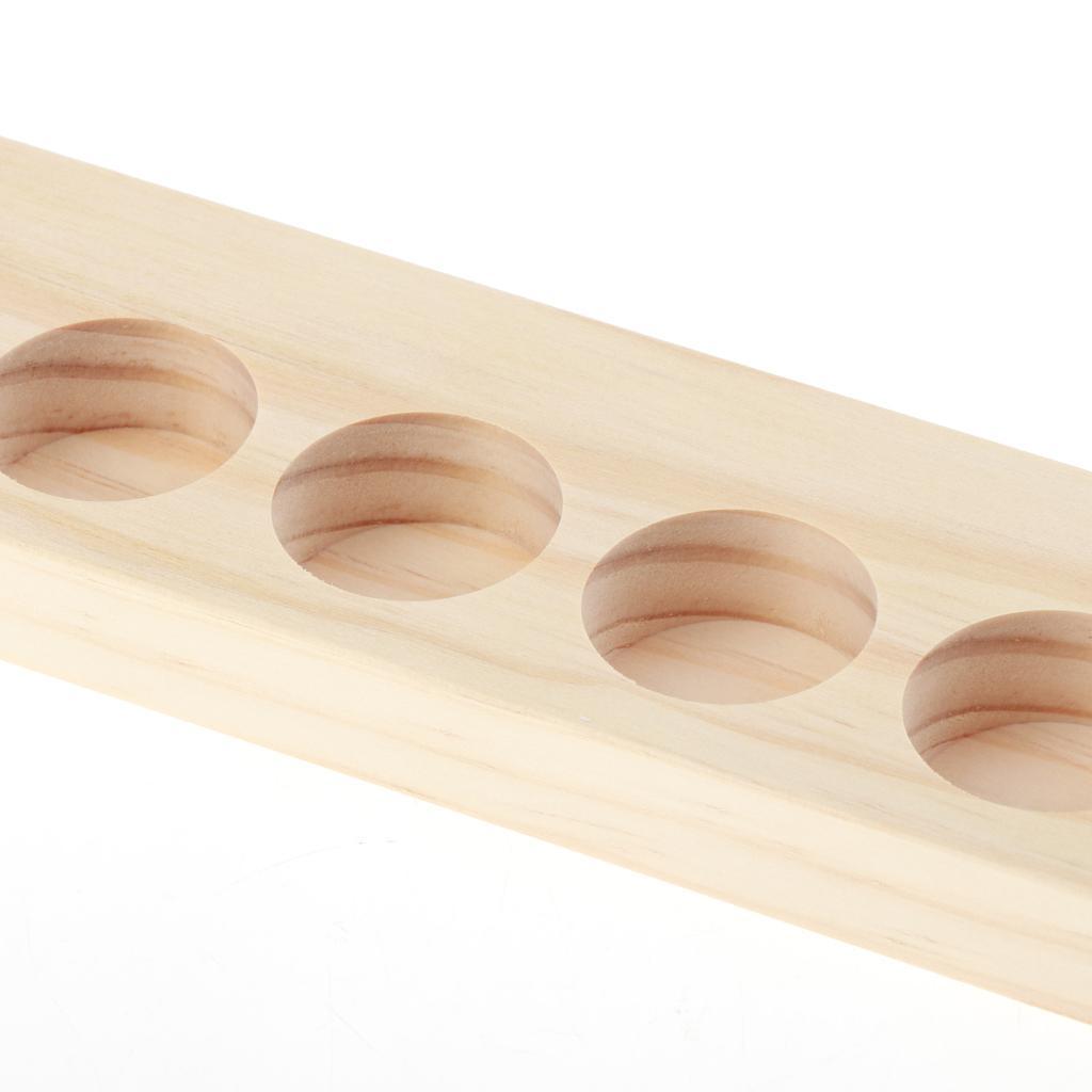 9 Grids Wood Essential Oil Displaying Storage Organizer Rack Holder Tray