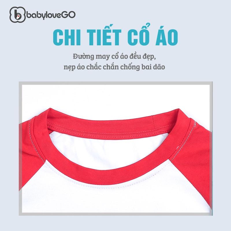 Áo thun bé trai bé gái BabyloveGo in hình khủng long chất liệu cotton sợi thoáng mát - KL001