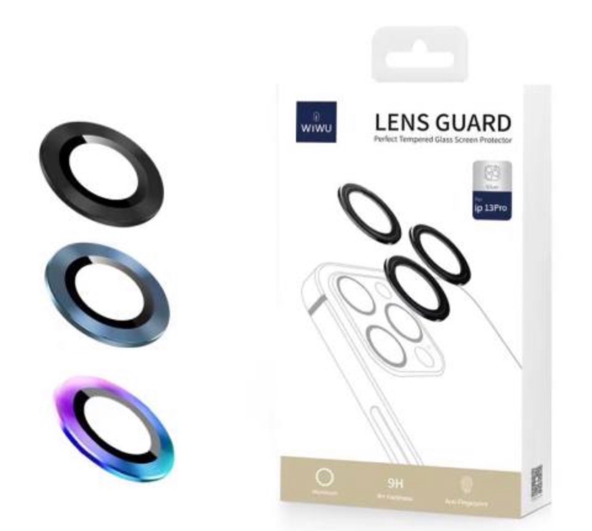 Kính Wiwu Camera Lens Guard Bảo Vệ Từng Mắt Dành Cho iPhone, Chất Liệu Viền Hợp Kim Nhôm, Chống Xước - Hàng Chính Hãng