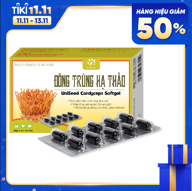 Viên nang Đông trùng Hạ thảo - UniSeed Cordyceps Softgel