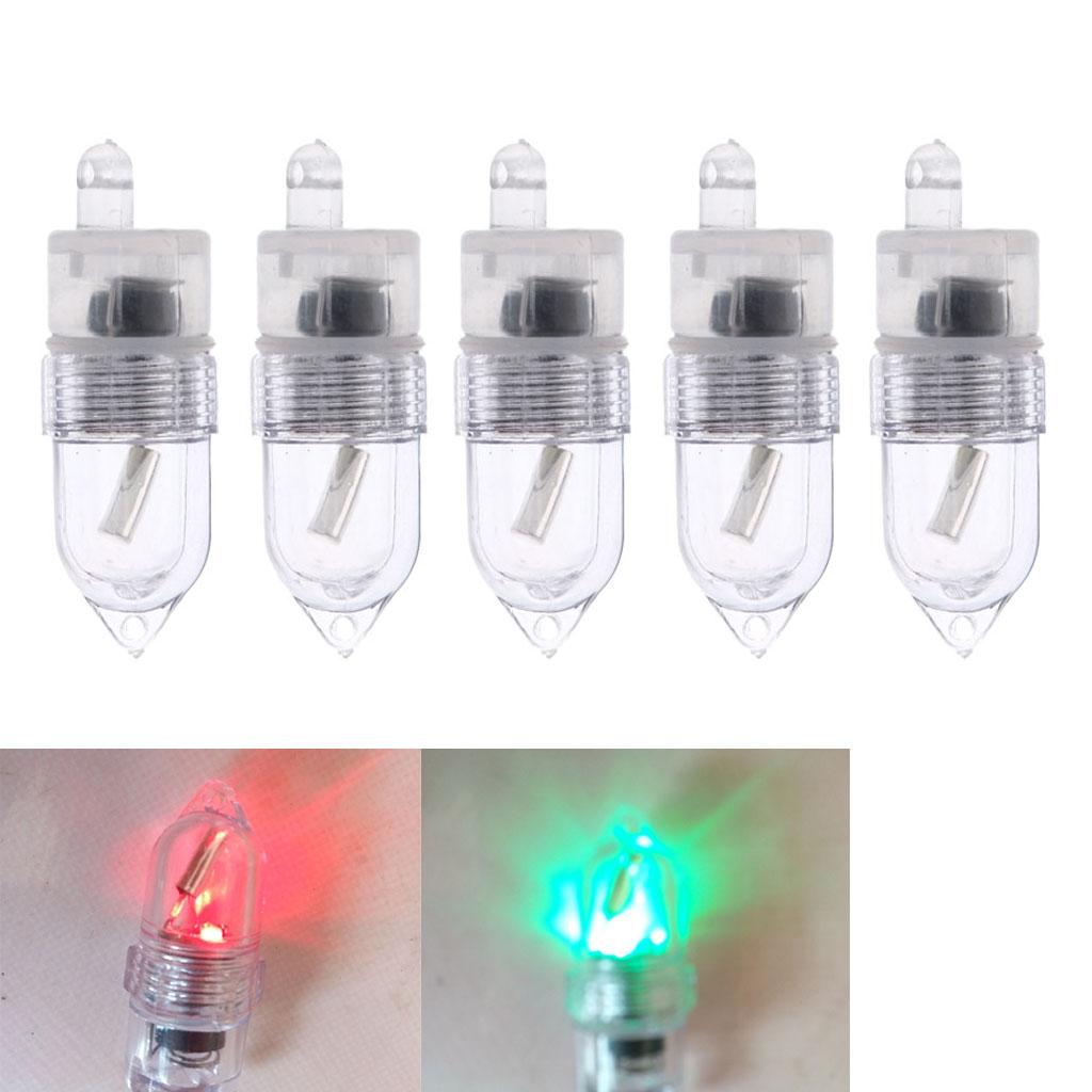 Set of 5 LED Lights Fishing Tackle Night Sea Fishing Rod LED Light Clip