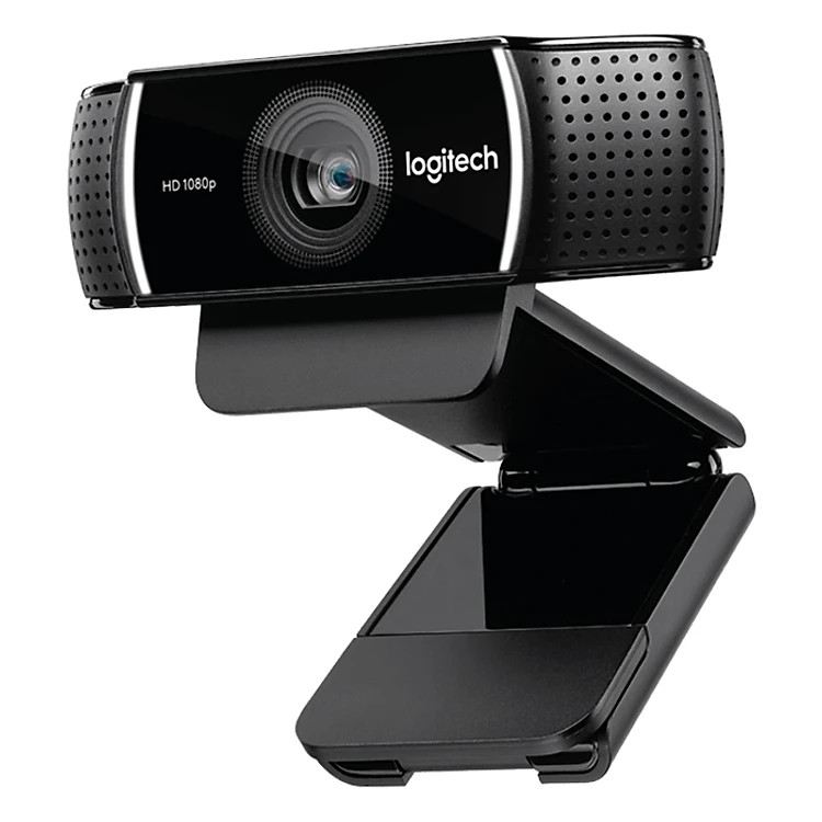 Thiết bị truyền hình ảnh chất lượng cao (Webcam) Logitech C922 Full HD 1080p/30FPS - 720p/60FPS micro kép to rõ, tự động lấy nét và chỉnh sáng HD, phù hợp PC/ Laptop/ Mac - Hàng chính hãng