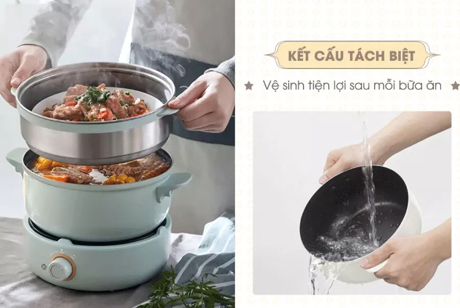 Nồi điện đa năng kèm bếp DHG-B25Z1 dung tích 2,5L