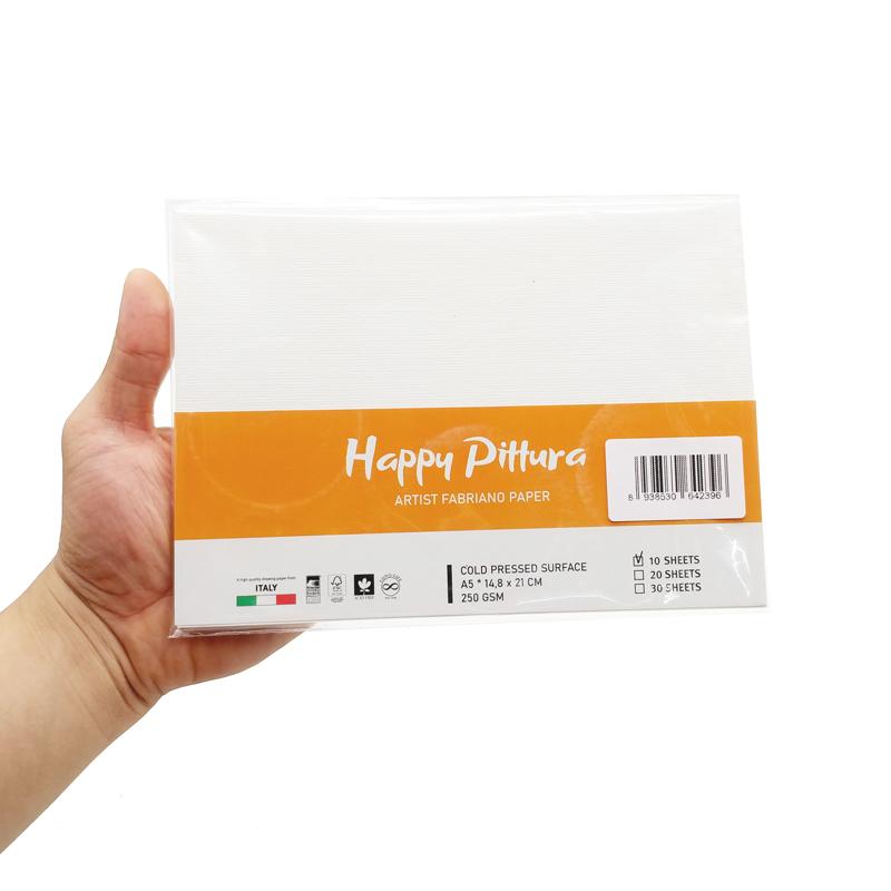 Bộ 10 Tờ Giấy Vẽ A3 250gsm - Happy Pittura HA250A3