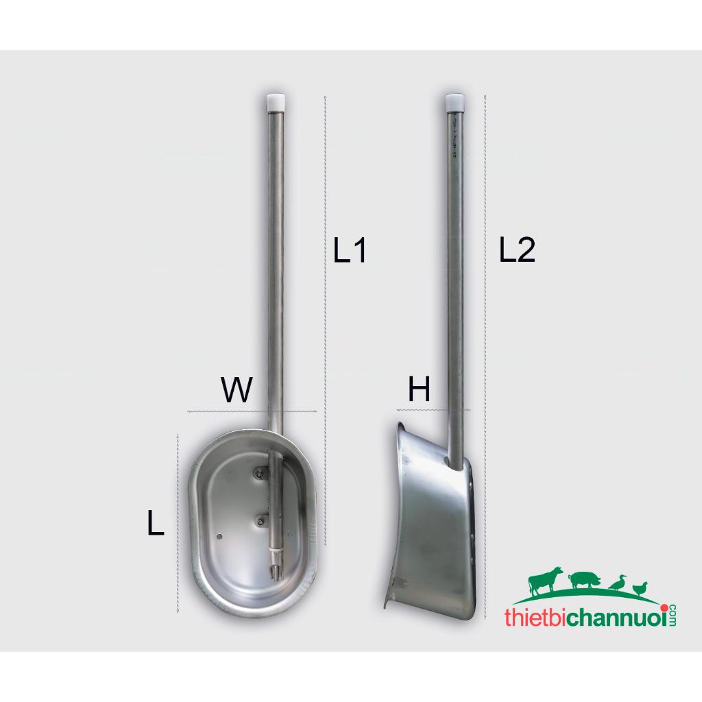 Chén/ Bát/ Máng uống nước cho heo thịt bằng inox van núm bằng inox