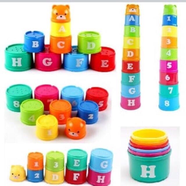 Cốc Gấu Xếp Chồng Rèn Kỹ Năng Phân Biệt To Nhỏ