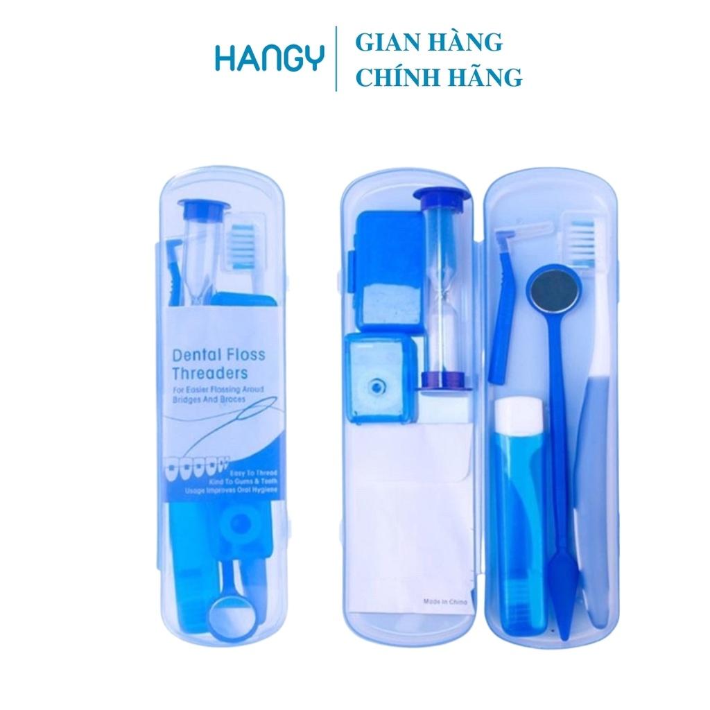 Bộ dụng cụ vệ sinh răng miệng 8 món h2ofloss nhập khẩu HANGY