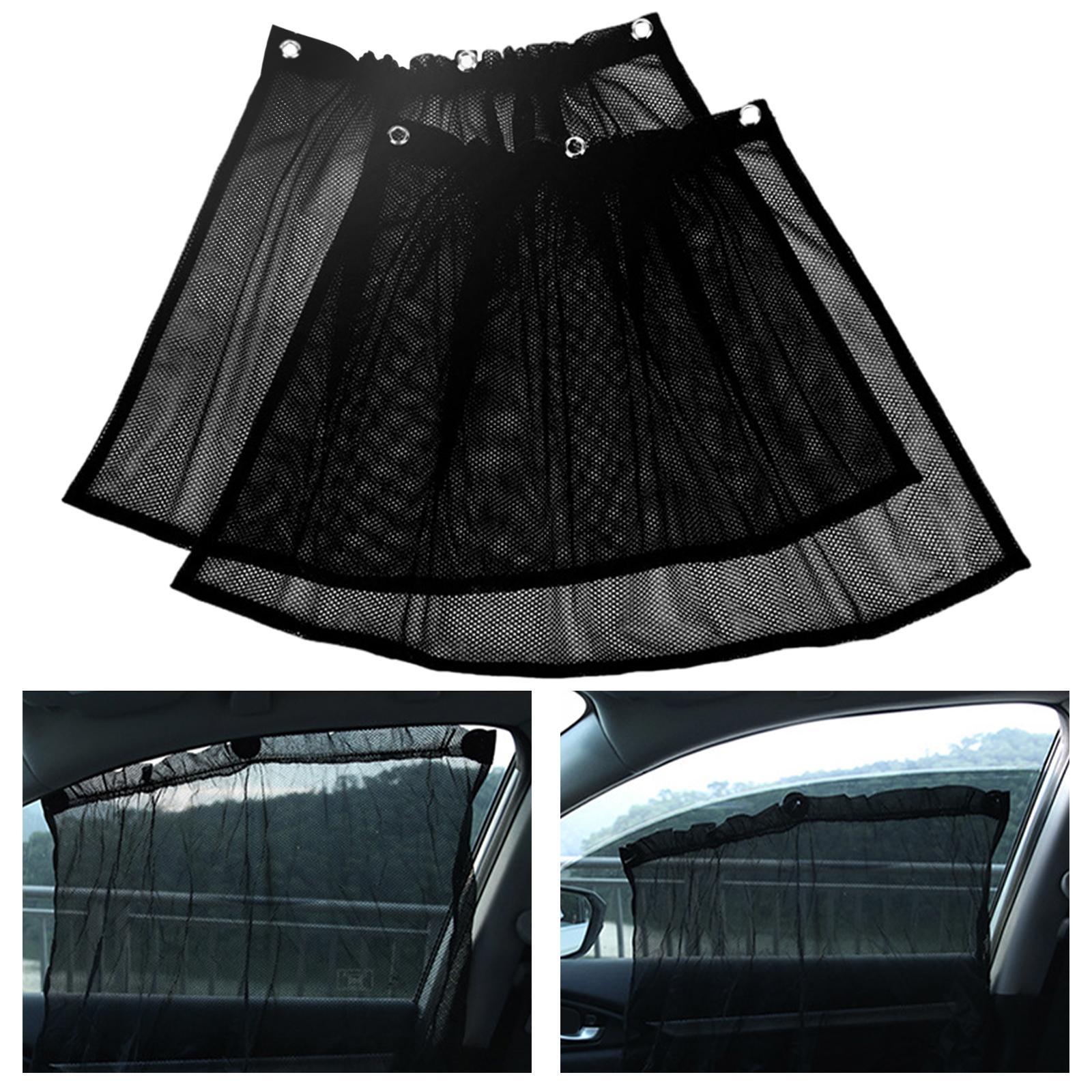 2x Side Window Car Sun Shade Curtain, Mesh Sunshade, Car Sun Side Window Mesh Curtain, Car Window Sun Shade Covers, Fit for Side Windows