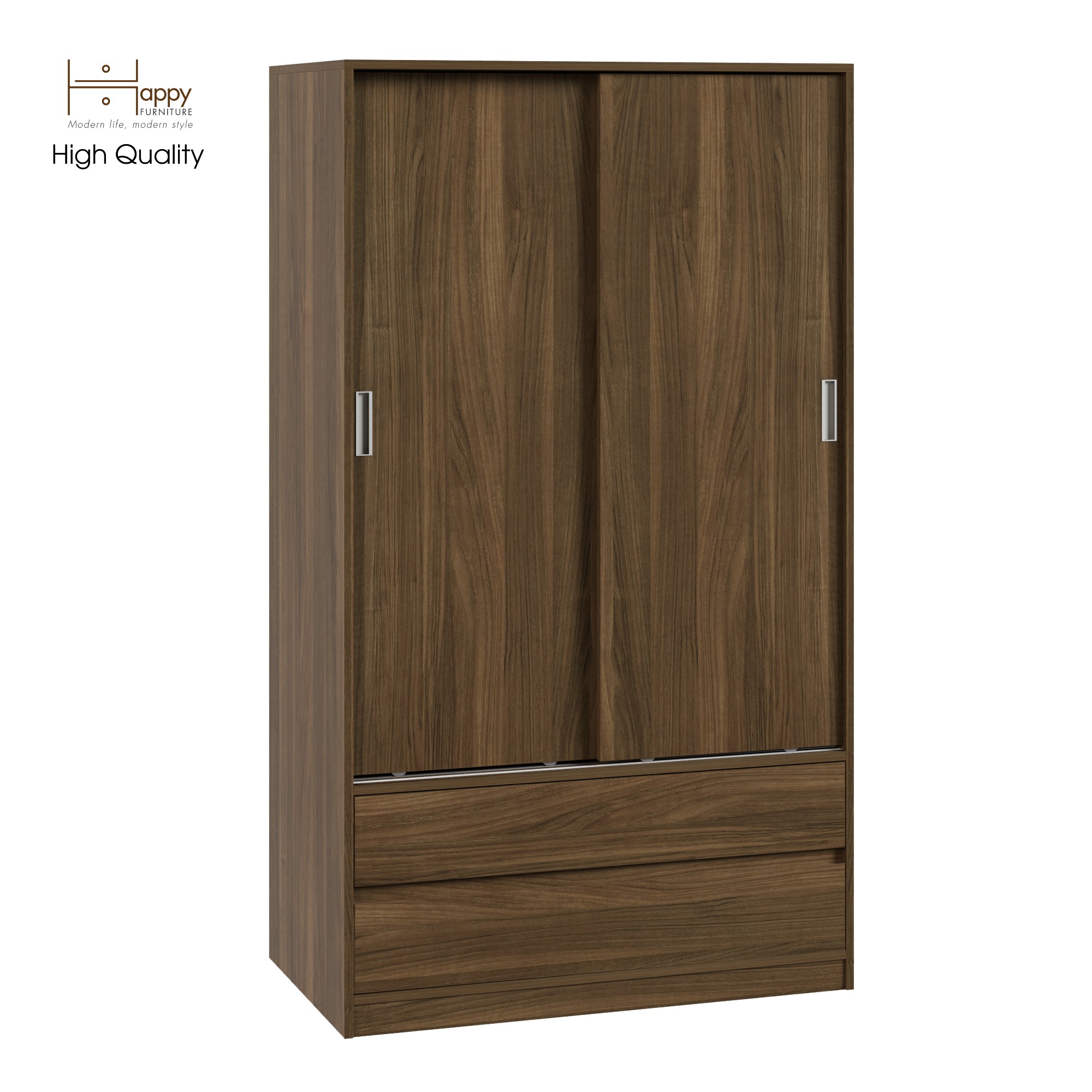 [Happy Home Furniture] LUCA, Tủ quần áo 2 cánh lùa, 100cm x 58cm x 176cm ( DxRxC), TCL_014