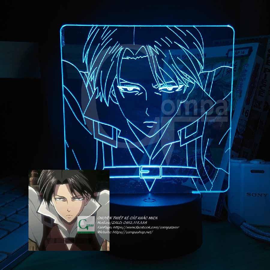 Đèn Ngủ ANIME LED 3D Attack on Titan Levi Ackerman Type 10 AAOT0310 16 màu tùy chỉnh, quà tặng