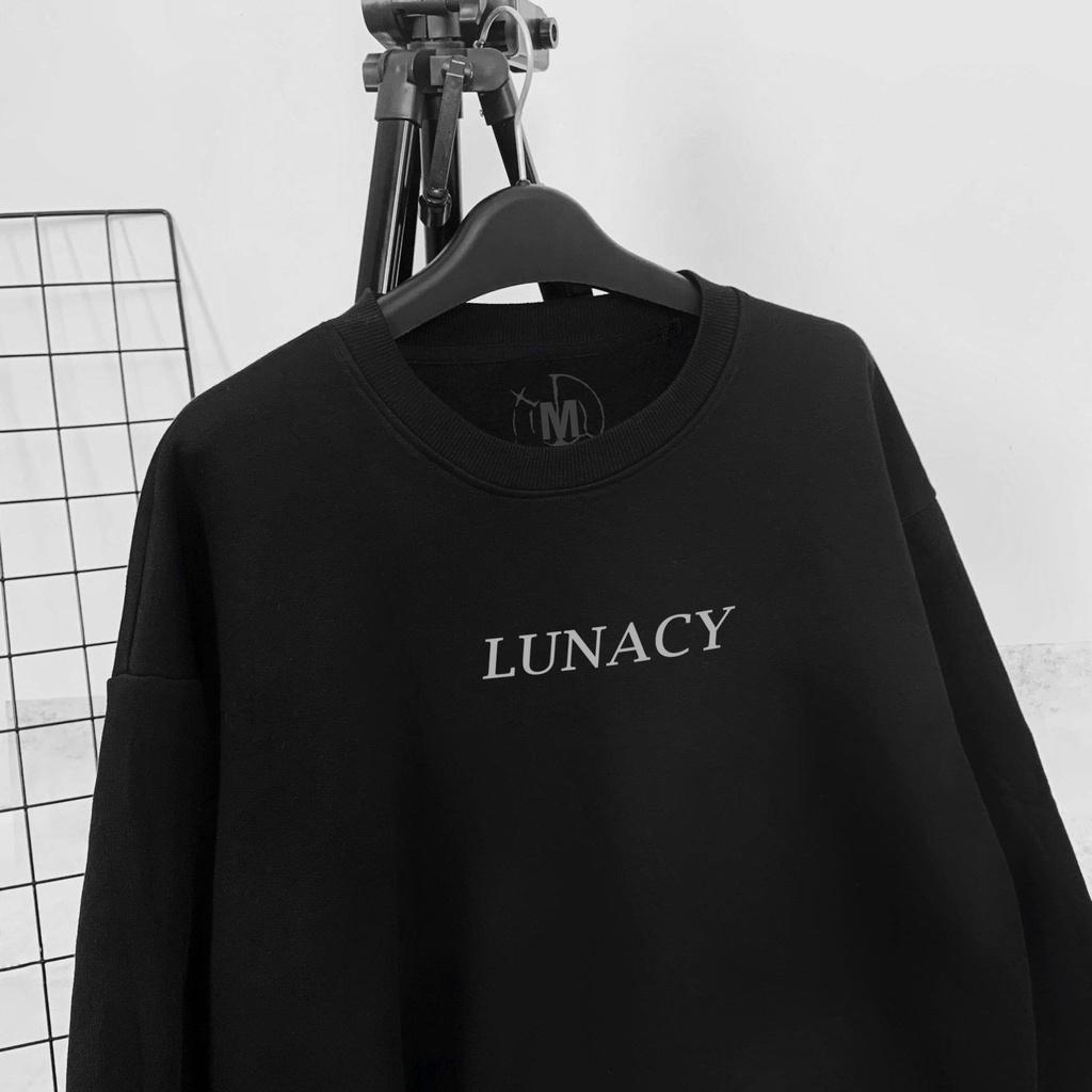 Áo Khoác Sweater Nỉ Form Rộng Lunacy In Dạ Quang Unisex Nam Nữ Ulzzang