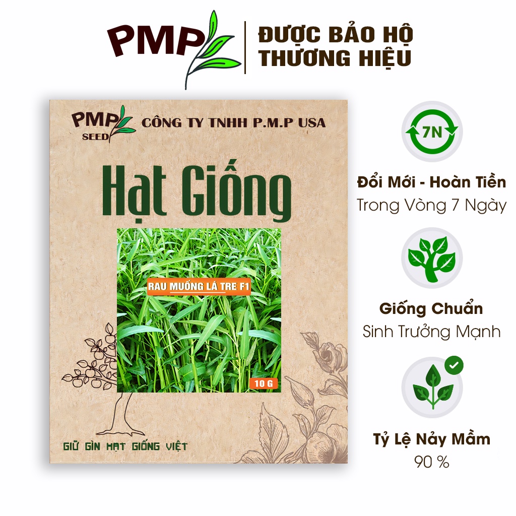 Hạt Giống Rau Muống Lá Tre PMP 10g