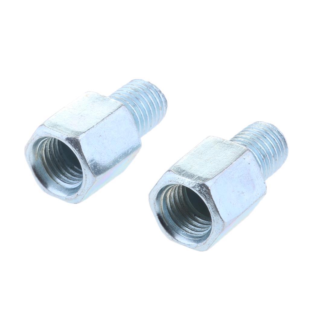 4X Scooter Mirror Adapters 2 Pcs 10mm Female to 10mm Male + 2Pcs 10mm Male to 10mm Female for Motorcycle - 10mm L-H Thread / 10mm R-R Thread