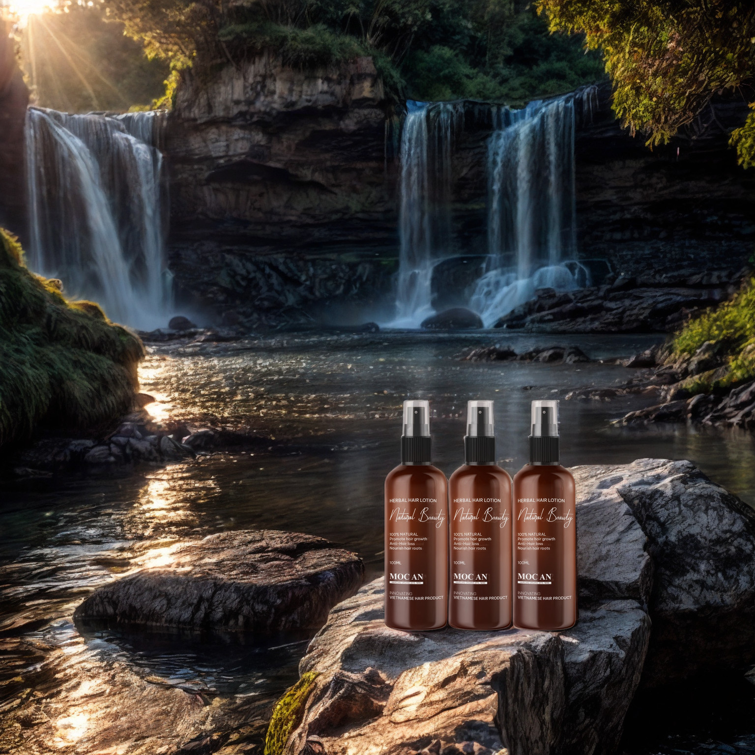 Combo 3 Chai Tinh Dầu Bưởi Xịt Tóc Natural Beauty Mộc Ân Haircare