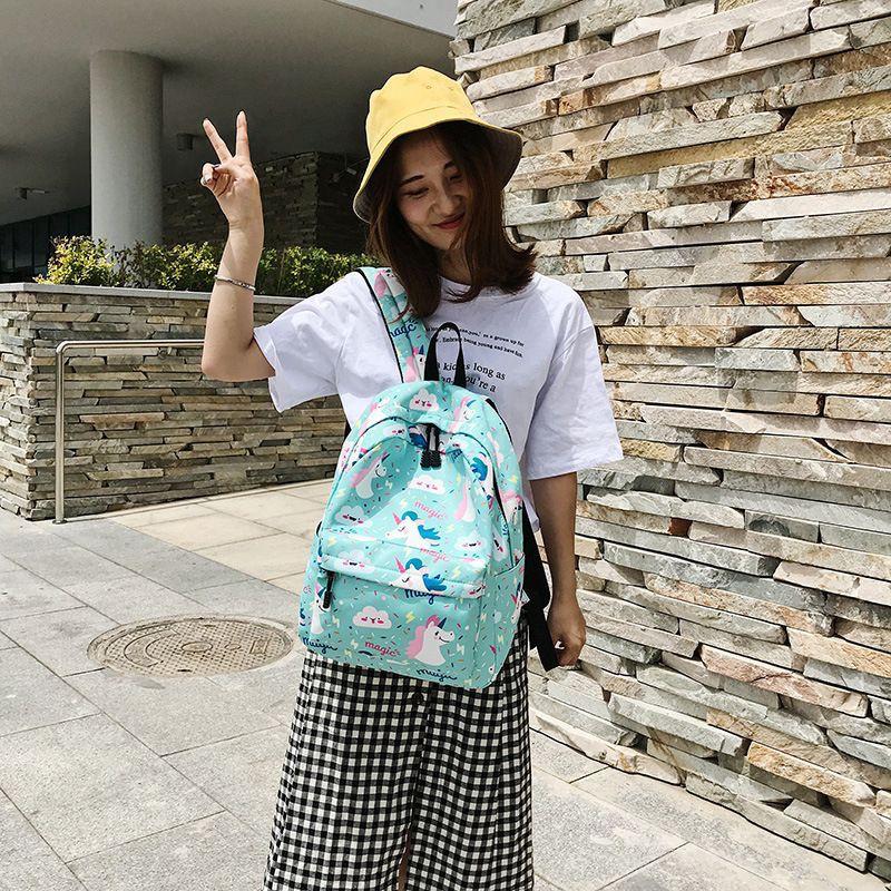 Balo Vải Đi Học Cho Nữ Phong Cách Ulzzang Cực Xinh Ulzzang
