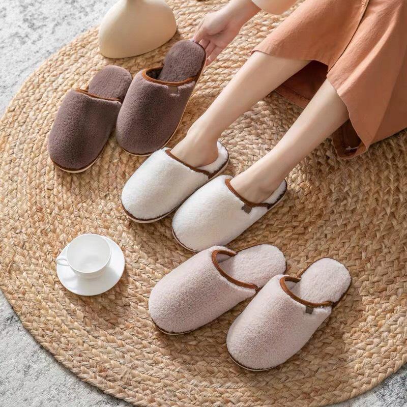 Dép bông êm chân cao cấp màu trơn