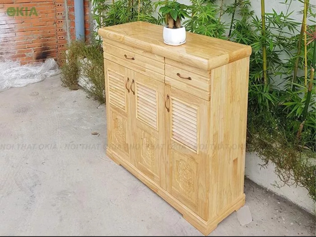 Tủ Giày Gỗ Thông 1M , TỦ DÀY DÉP GỖ