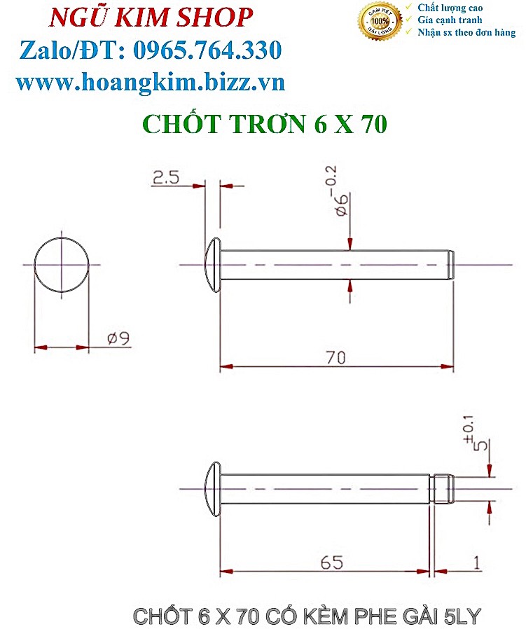 CHỐT SẮT _ RIVE M3,5; M4; M5; M6