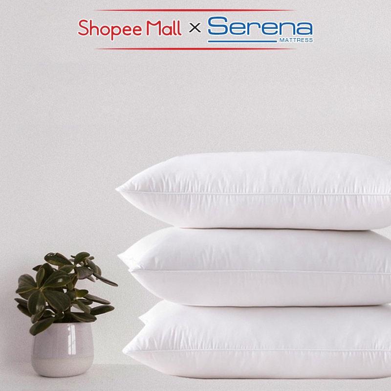 Ruột Gối Nằm Ngủ Đầu Giường Bông Hơi Cao Cấp SERENA MATTRESS Chính Hãng Vỏ Ruột Gối Nằm Bông Êm Ái 40x60 50x70