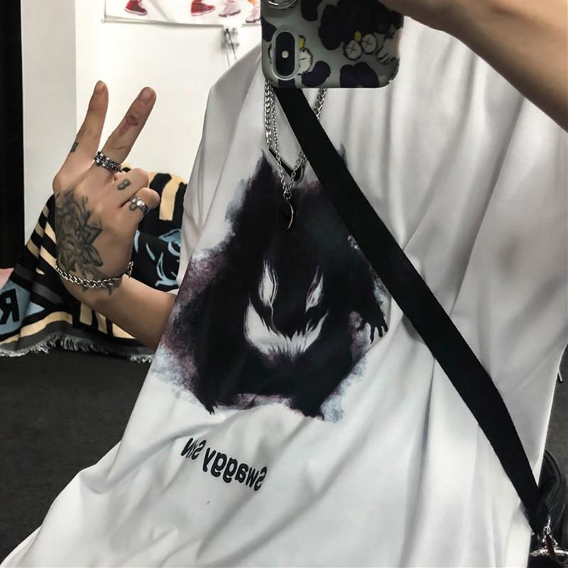 Áo Thun Tay Ngắn In Hình Phong Cách Harajuku