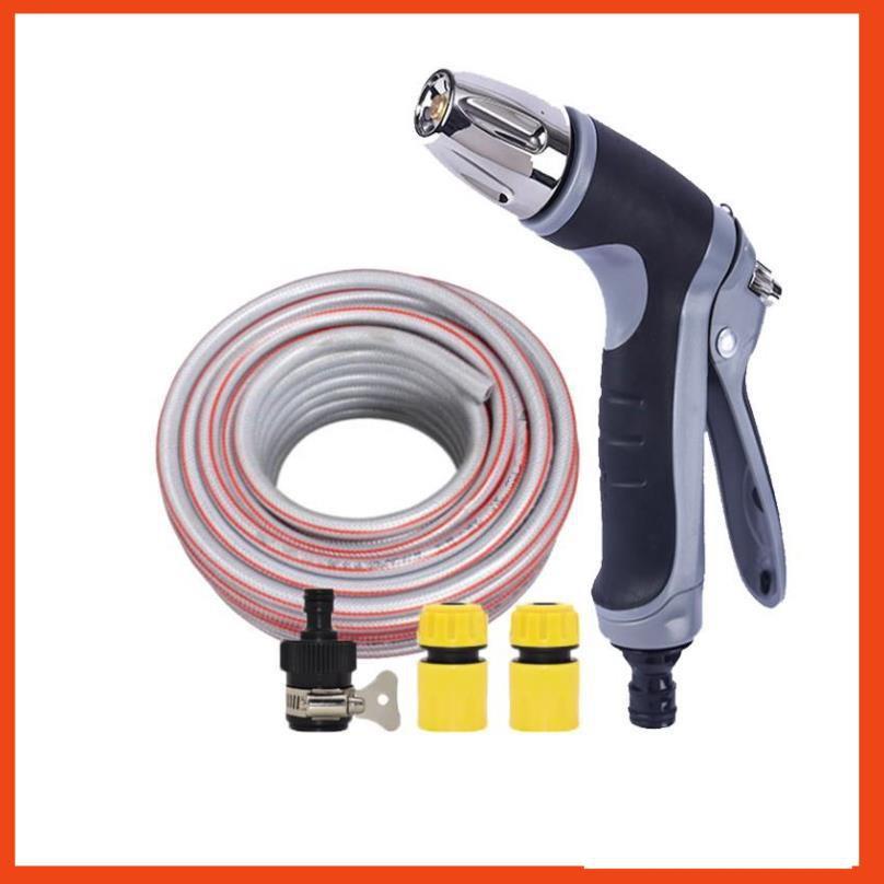 Bộ dây và vòi xịt rửa xe tưới cây tăng áp 20m 206817