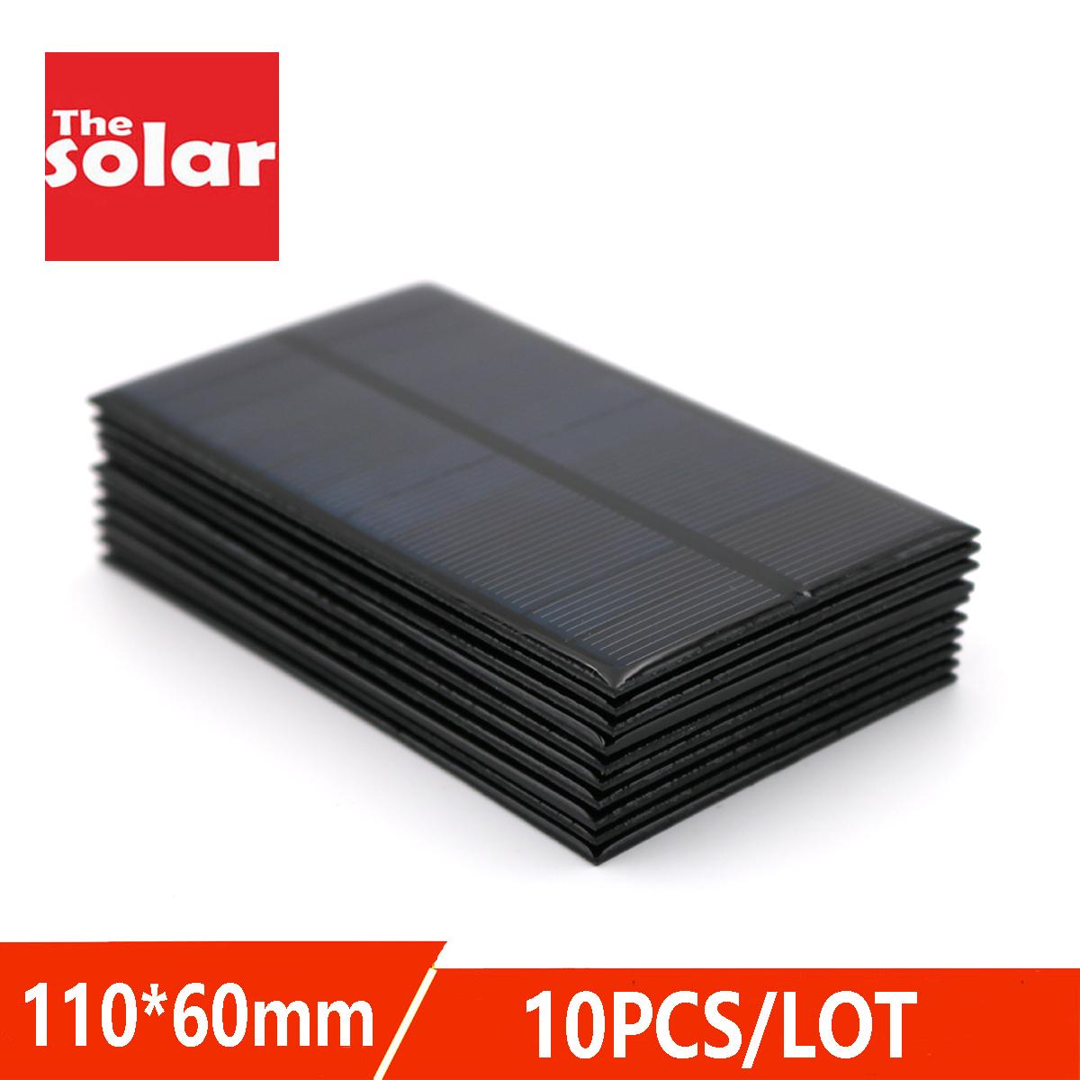 10 CÁI/LỐC Tấm Pin Năng Lượng Mặt Trời 6 V 1 2 3 5 6 10 W Watt W Pin Di Động Điện Thoại Di Động Điện Thoại Di Động Sạc dự phòng Pin Năng Lượng Mặt Trời 6VDC Màu sắc: 1 W