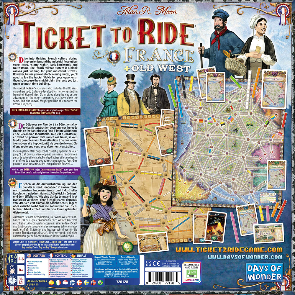 Bộ Board Game Ticket to Ride Phiên Bản France Family