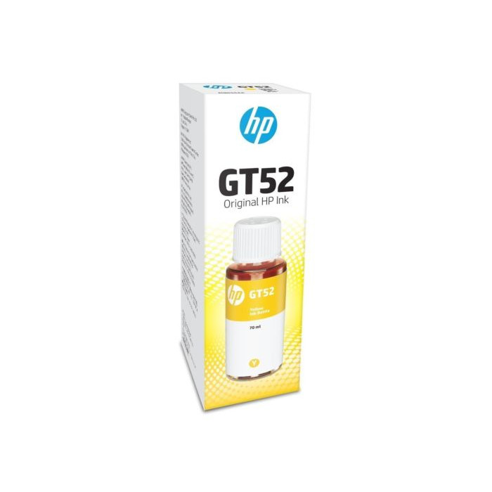 Mực in Phun HP GT52 Yellow Original Ink Bottle Vàng ( Máy in HP DeskJet GT 5810 All-in-One/5820/5811/5821/HP Ink Tank Wireless 415 All-in-One/418/419/319/410 HP Ink Tank 315 All-in-One/318/310/M0H56AA) - Hàng Chính Hãng