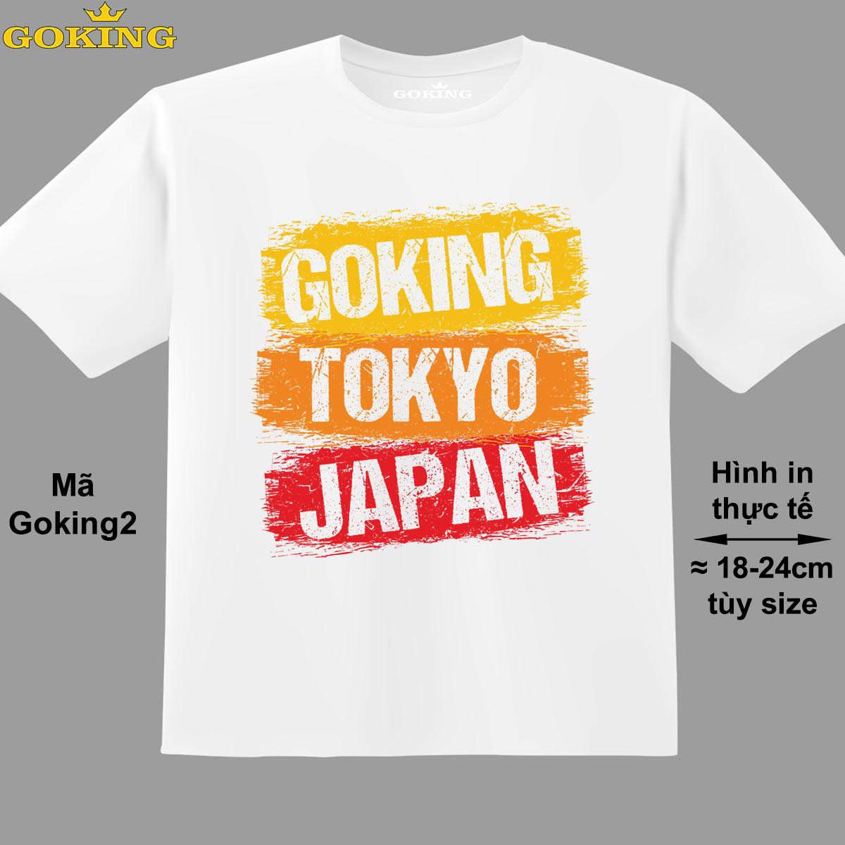 GOKING-TOKYO-JAPAN, mã Goking2. Áo thun trẻ em siêu đẹp. Áo phông in hình cho bé trai, bé gái