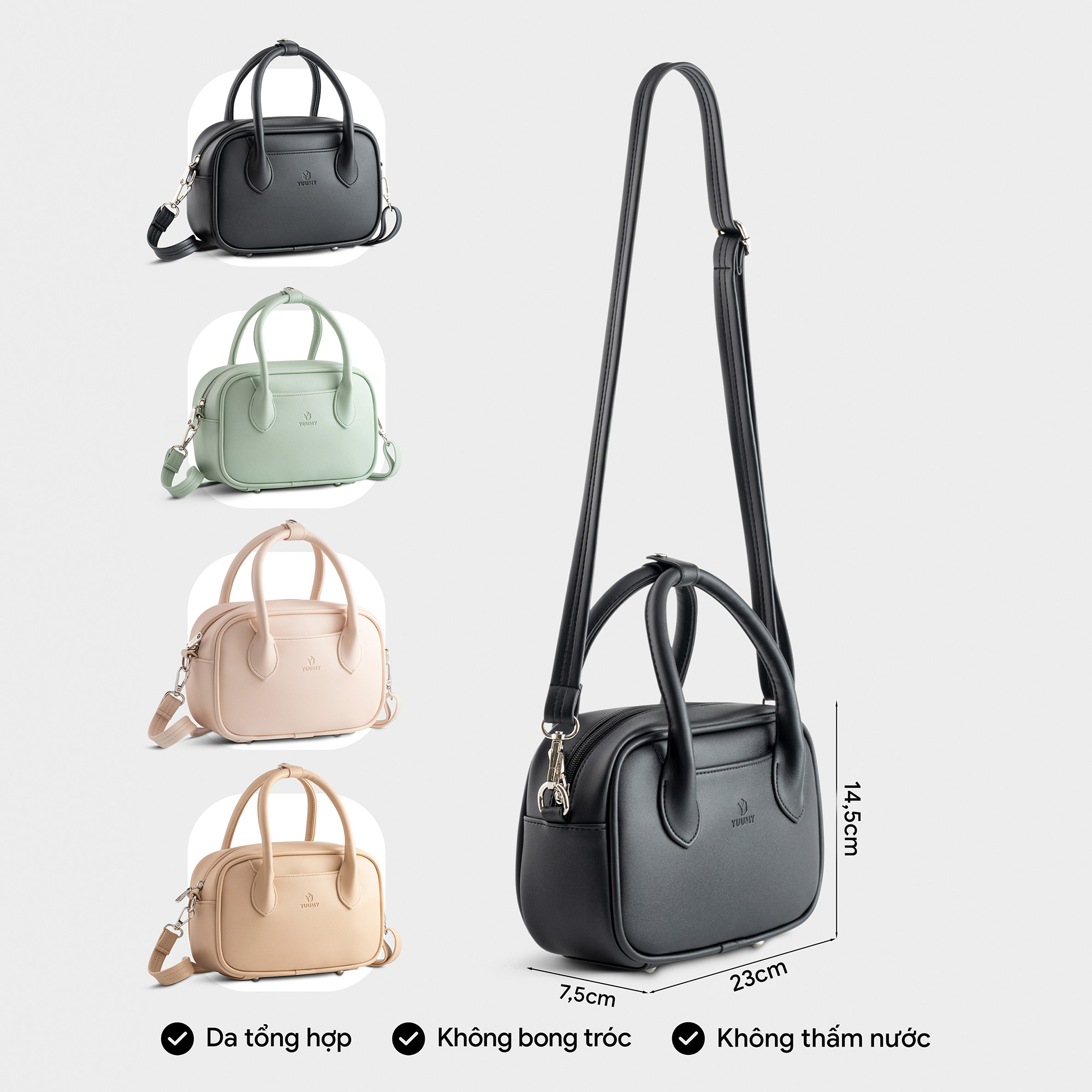 Túi Yuumy ( Thời trang nữ cá tính size 23 - Túi đeo chéo da Seasand YN247 )