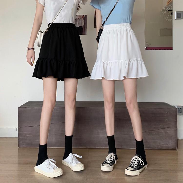 Chân váy ngắn xếp ly ulzzang, chân váy 2 tầng vải voan