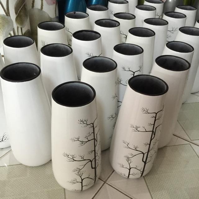 Lọ sơn mài vẽ hoạ tiết Gốm sứ Bát Tràng cao cấp