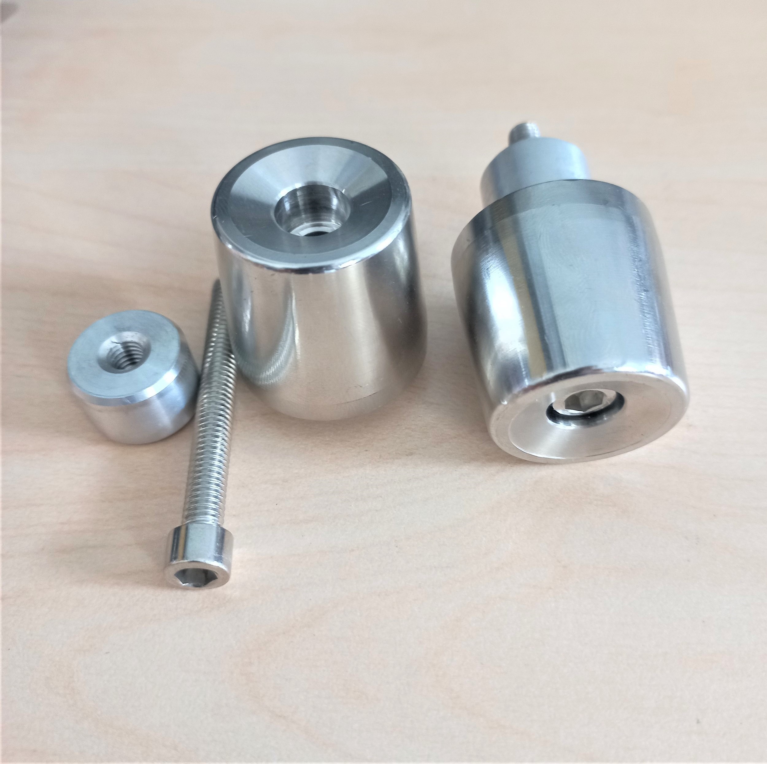 Gù tay lái inox 304 dài gắn thích hợp với nhiều dòng xe DR, W, Si…. đầu lõm