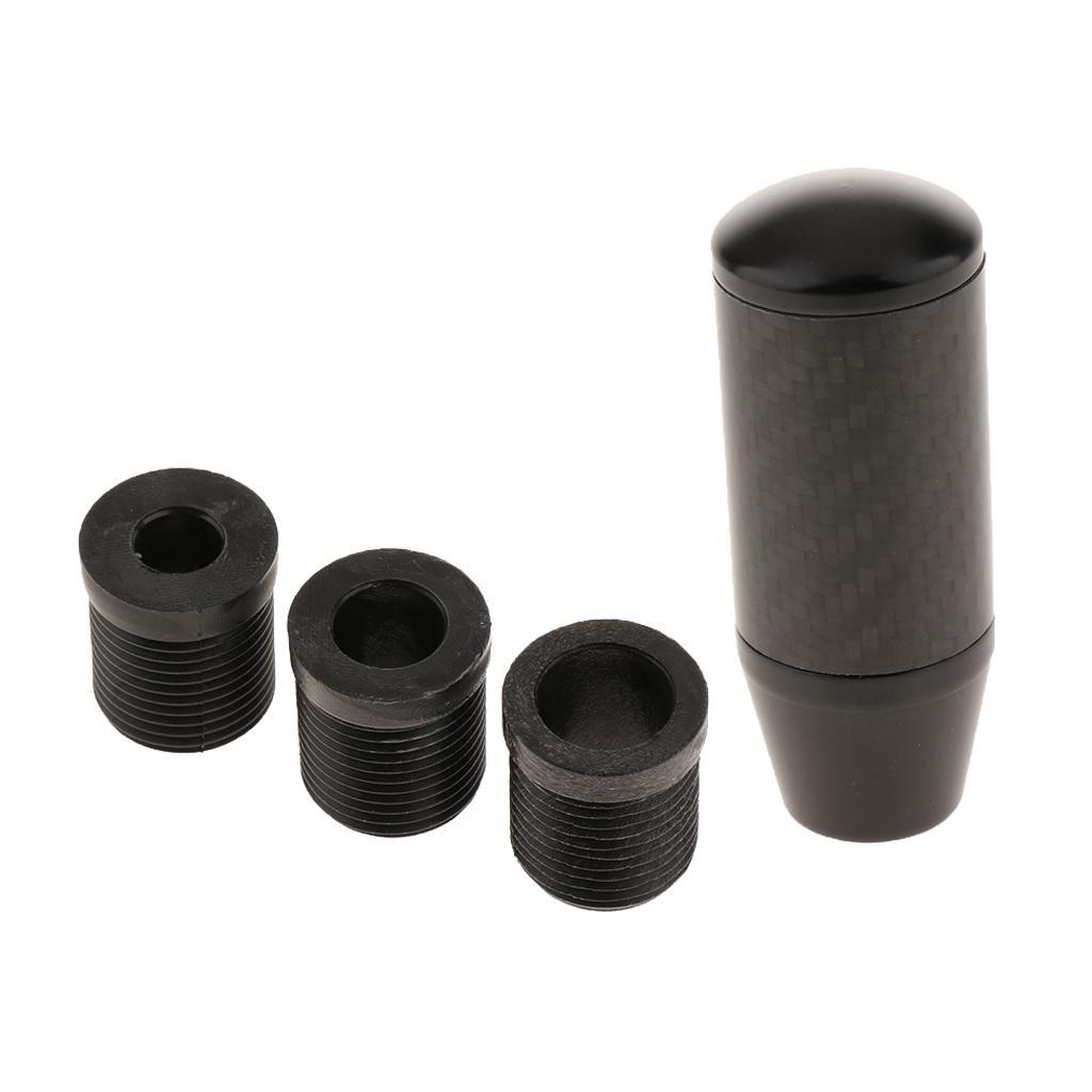 Universal Carbon Fiber Car Auto Manual Gear Stick Lever Knob Black