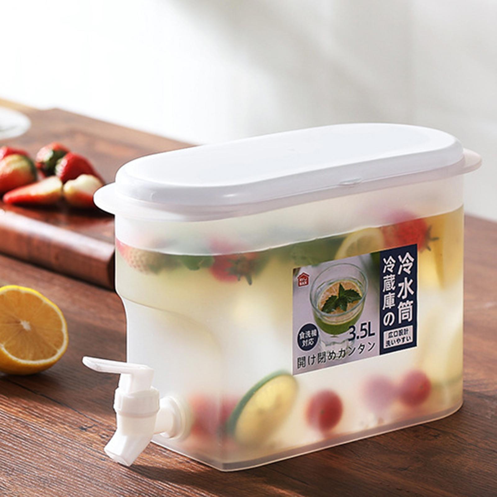 2X Refrigerator 3.5L Water Jug Lemon Juice Kettle Fruit Tea Leak Free Kitchen
