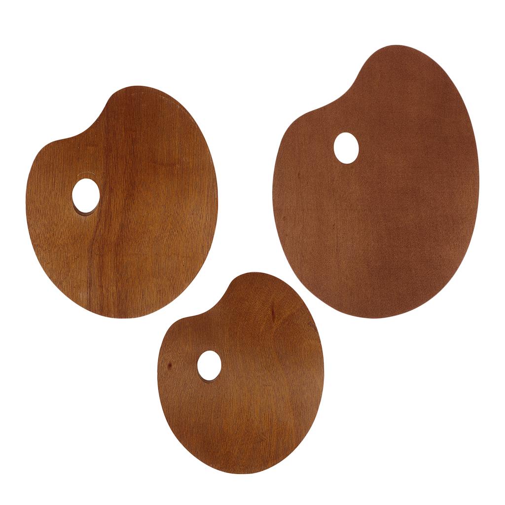 Wood Paint Tray Palette for Watercolor Oil Acrylic Paint Art Oval