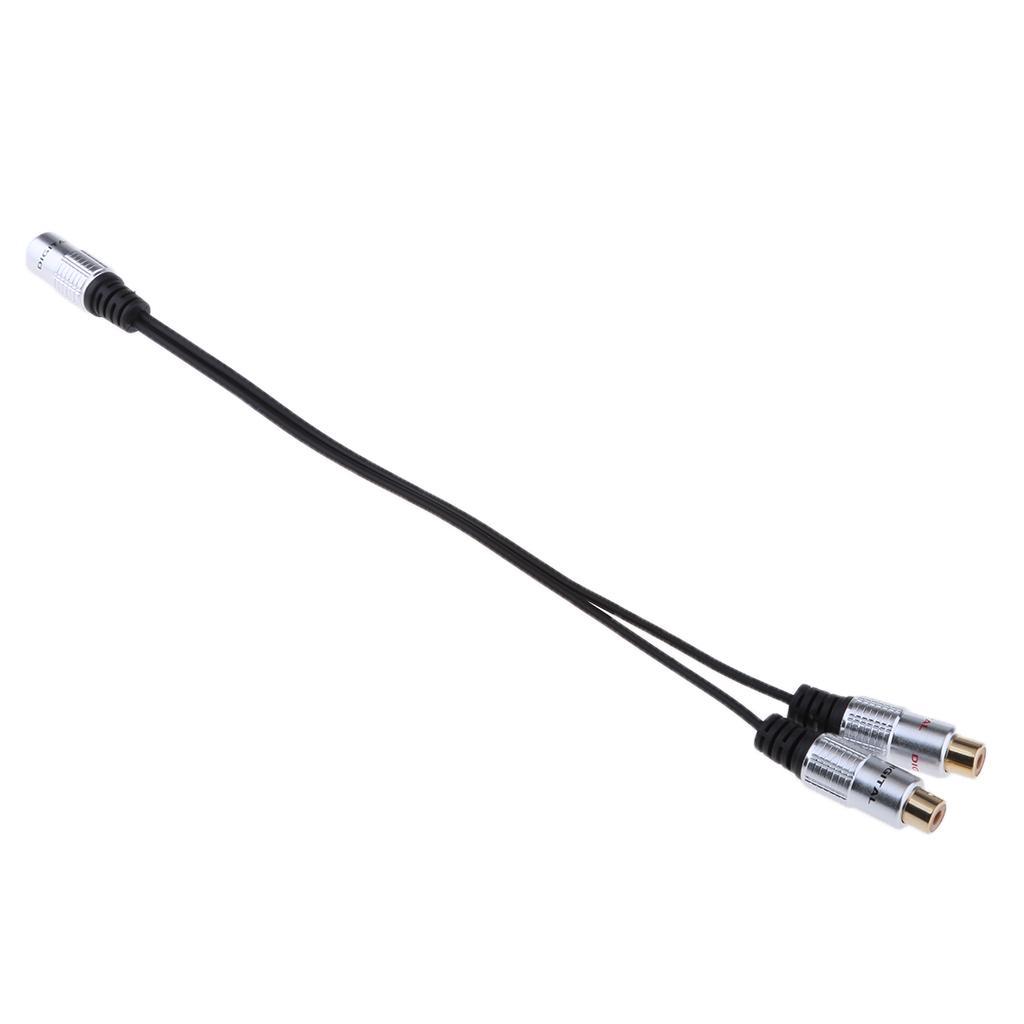 3.5mm Stereo Female to 2x RCA Female Jack Stereo Audio Splitter Y Adapter