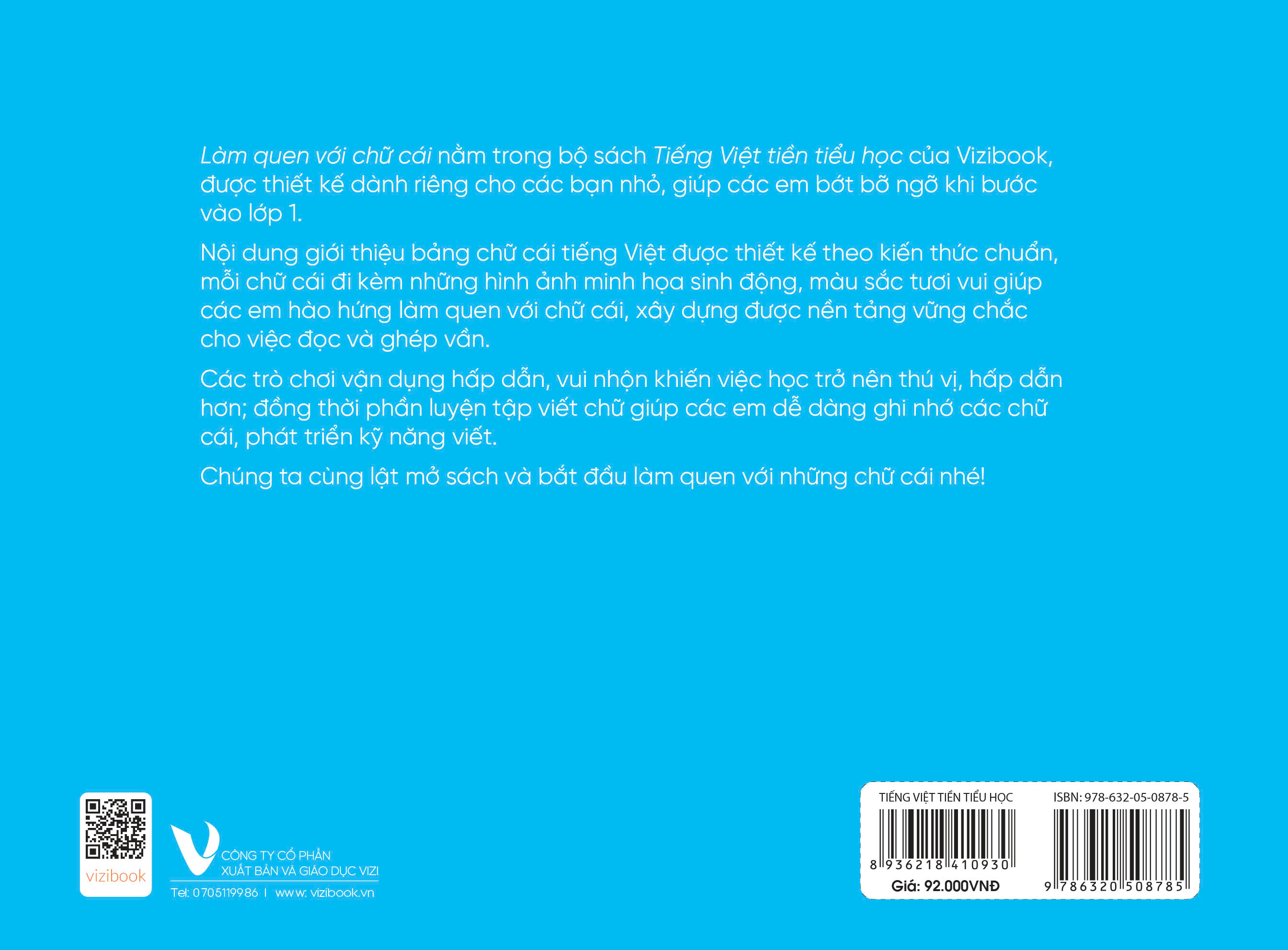 TIẾNG VIỆT TIỀN TIỂU HỌC – LÀM QUEN VỚI CHỮ CÁI- Minh họa Thanh Hà- NXB Phụ Nữ Việt Nam- Vizibook