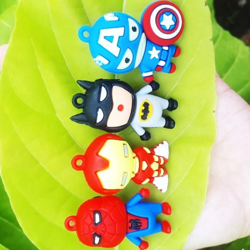 STICKER JIBBITZ gắn dép crocs, dép trẻ em 4D hoạt hình Siêu Anh Hùng loại Vừa