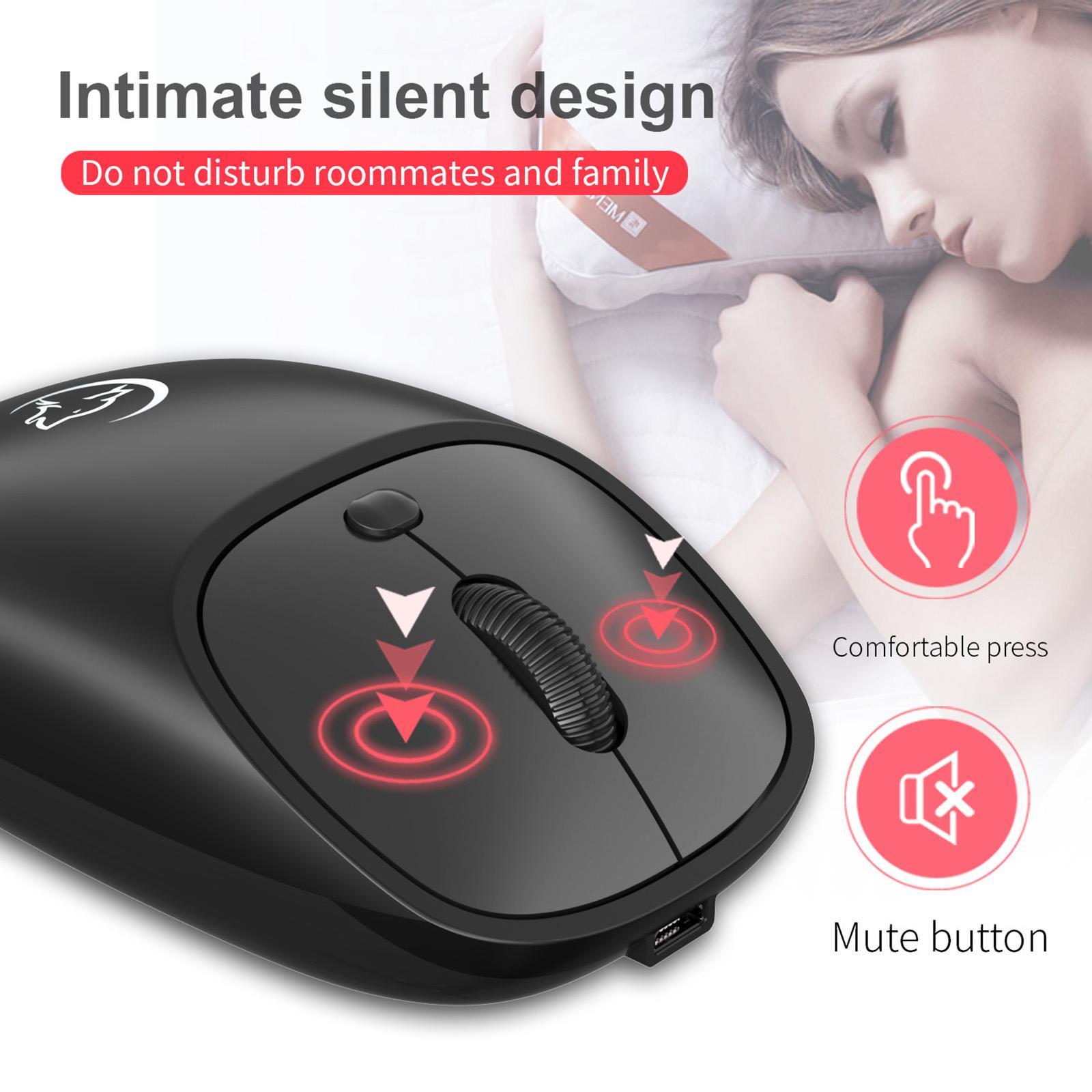 2.4G Wireless Gaming Mouse Ergonomic Rechargeable Mice+USB Receiver