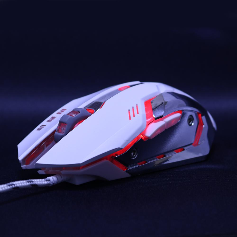 Im Lặng/Âm Thanh Game Chuột Chơi Game 5000DPI Quang Có Dây LED Chuột Máy Tính USB Chuột Cho Laptop Chuyên Nghiệp game Thủ Văn Phòng